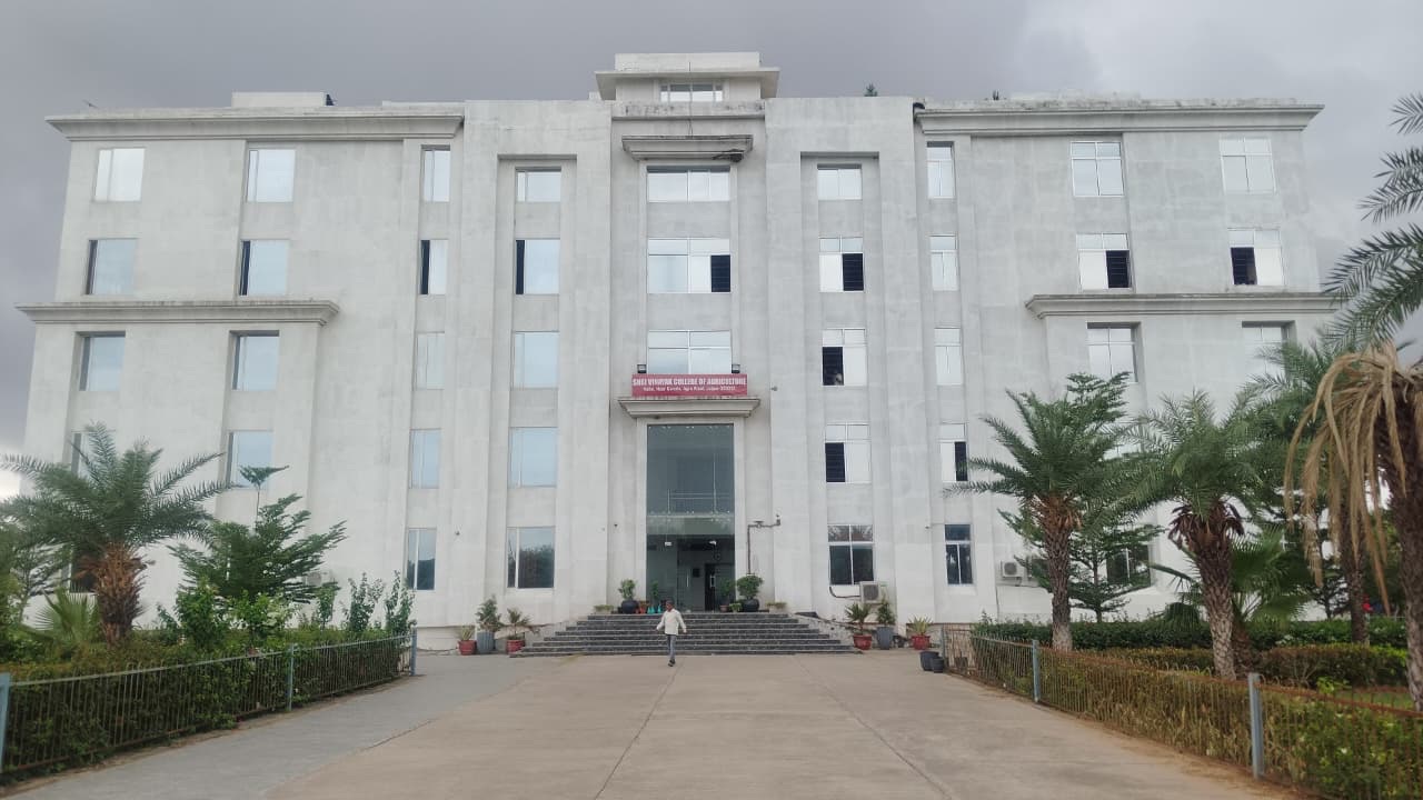 Shri Vinayak College of Agriculture building seen from the entrance driveway
